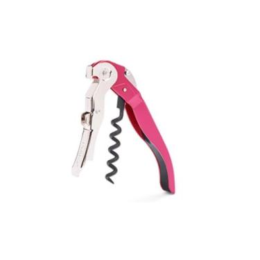 Imagem de Abridor de Garrafa Saca-Rolha Dois Estágios Pulltex ClickCut, Rosa