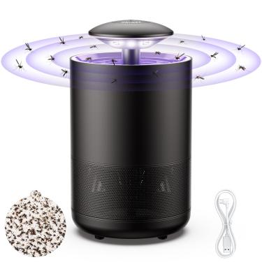 Imagem de Tirgo Armadilha de insetos para uso interno para mosquitos, mosquitos, moscas da fruta, mariposa, moscas, luz UV portátil, insetos voadores, cozinha, garagem, acampamento, etc.