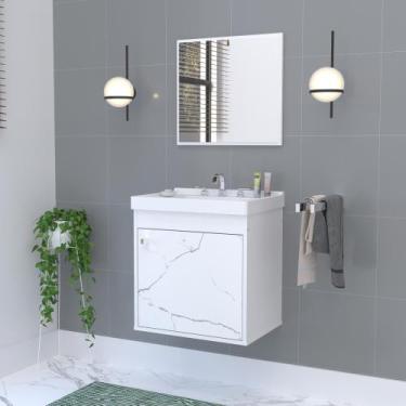 Imagem de Kit Gabinete Banheiro Em Mdf Com Espelheira - Veneto - Riverzza