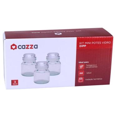 Imagem de Conjunto com 3 Potes Multi Vidro 200ml Dipp Cazza