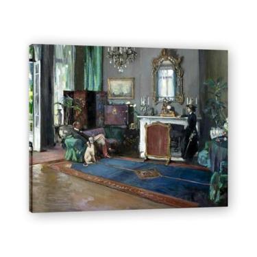 Imagem de The Greyhound John Lavery Iconic Realist Portrait & War Scene Canvas Art – Decoração de parede irlandesa atemporal para casa emoldurada 30 x 36 cm