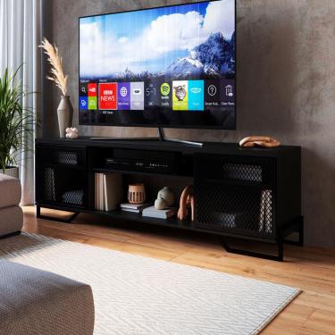 Imagem de Rack Paricel 2 PT Preto 183 cm