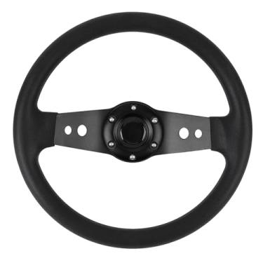 Imagem de Generic Volta de Direção de Carro, PU Aprimorou o Volante de Corrida de Instalação Fácil para o Veículo (Preto)