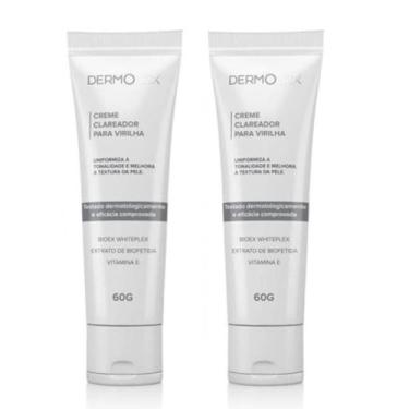 Imagem de Kit 02 Creme Clareadores de Virilha, Axila e Pescoço Linha Dermosex 60g Cada. Com extrato de biofetida, Vitamina E e Bioex Whiteplex