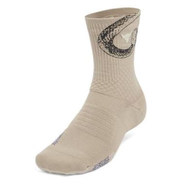 Imagem de Meia Under Armour Project Rock AD Playmaker, Bege, 41-44