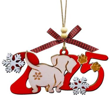 Imagem de Enfeite de Dachshund, Enfeites de Natal Engraçados 2025, Ornamento de Cachorro Weiner de Madeira, Ornamentos de Animais de Estimação Personalizados para Árvore de Natal - Presentes para Mulheres