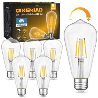 Imagem de Lâmpadas LED Edison Qingmiao reguláveis 4W (equivalente a 40W) 400lm 3
