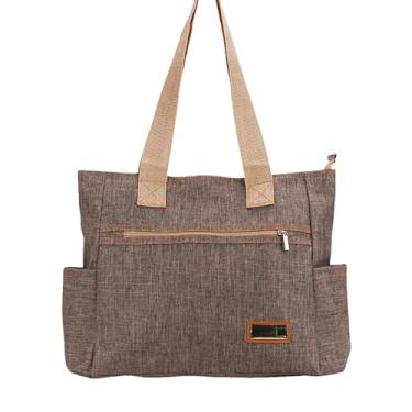 Imagem de Bolsa Feminina Grande de Ombro Pasta Universitaria Notebook Curso Faculdade (Cinza)