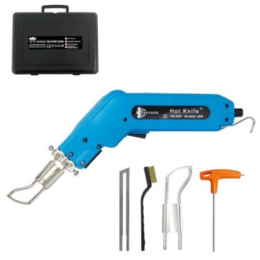 Imagem de Cortador de tecido com faca quente, ferramenta de corte elétrica para corda de tecido resfriado a ar de 80 W, tecido de nylon, cabo, lona, tubo de plástico, roupas, banners, correias (80 W)