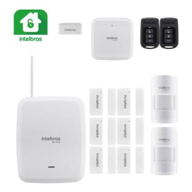 Imagem de Kit Alarme Intelbras AMT 8000 Sem Fio 6 Sensores de Abertura e Transmi