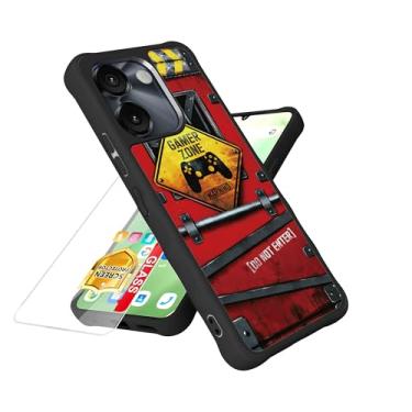 Imagem de Capa compatível com FOXXD Foxx Miro S67 5G [com protetor de tela de vidro temperado][efeito luminoso] para AirVoice S67 5G / C67/A67 capa de telefone