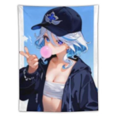 Imagem de LIEGBMEU Tapeçaria de biquíni sexy anime menina 152.4 cm x 203.2 cm interior exterior parede colcha arte decoração de tapeçaria caprichosa, AF027