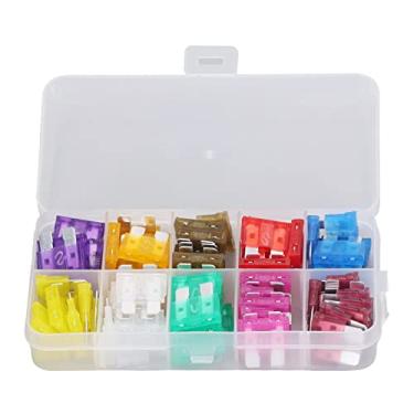 Imagem de Kit de sortimento de fusíveis automotivos plugue 80pcs no tipo de tamanho médio substituição de fusíveis de carro para carros caminhões motocicletas caixa de armazenamento