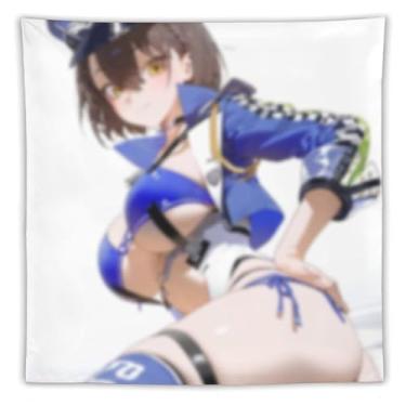 Imagem de LIEGBMEU Sexy Bikini Hot Anime Girl Tapeçaria 152.4 cm x 152.4 cm Interior Exterior Wall Quilt Art Decoração de Tapeçaria Caprichosa, AF128