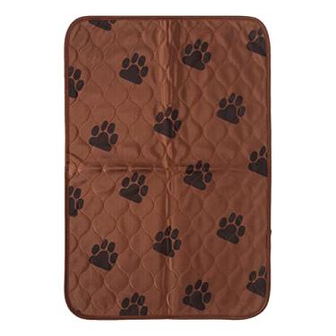 Imagem de Almofada de cachorro lavável absorvente almofadas de treinamento reutilizáveis ​​de animais de estimação para cães para cães gatos animais de alta densidade embrulhando tecido de (Marrom escuro)