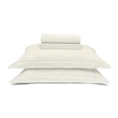 Imagem de Jogo de Lençol King 230 Fios Reffinata Buettner Cor Perola 4 Peças