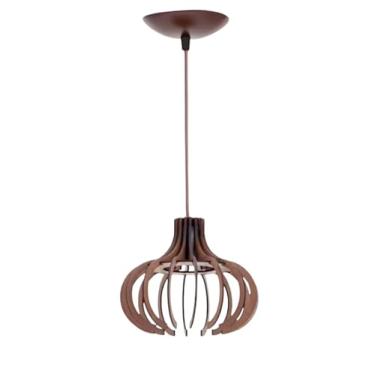 Imagem de Lustre Pendente Madeira Ana Maria (Imbuia)