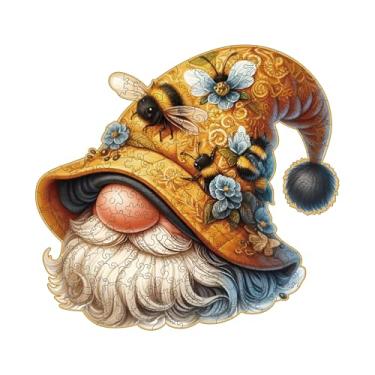 Imagem de Amphol Quebra-Cabeças De Madeira Para Adultos, Quebra-Cabeças De Madeira Gnome 200 Peças Com Formato Único, Tamanho Médio 10,6" X 10,3" Com Caixa De Madeira
