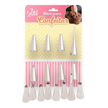 Imagem de Conjunto Kit 8 Bicos De Confeiteiro Utensílio Cozinha - 123útil