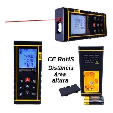 Imagem de Trena Laser Prof. 80m Prec 2mm Calc Área Pilha+bolsa Ce Rohs - JIAXI
