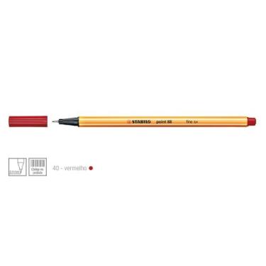 Imagem de Caneta Point 88 Cor 40 Vermelho - Stabilo