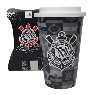 Imagem de Copo Para Café Time de Futebol 550 mL Reutilizável Oficial - Sude, Cor