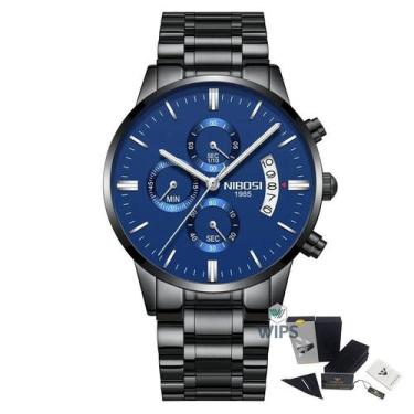 Imagem de Relógio Masculino Nibosi 2309 Analógico Prata/Preto