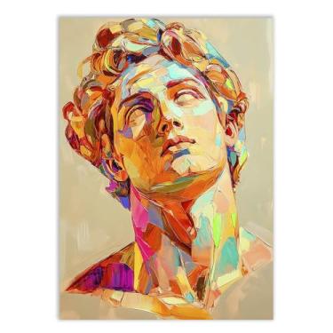 Imagem de Placa Decorativa Estatua Grega Ilustração Pop Art Decoração Poster Quarto Sala