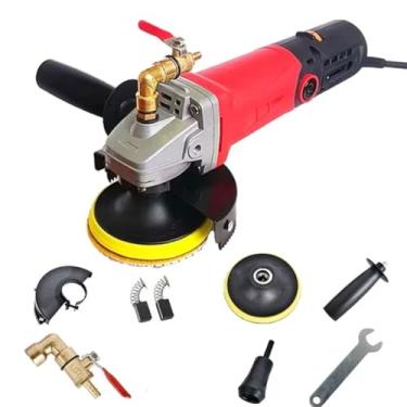Imagem de HYZHANHONG Moedor polidor úmido, 900W/220V Diamond Stone Polishing Kit de máquinas-ferramentas, Low-Noise Stone Angle Grinder para concreto, superfície do piso, mármore