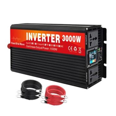 Imagem de 3000W 12v a 220v Pure Sine Wave Off Grid Power Inverter Converter, com 2 tomadas AC 12V DC para 110V 120V 220V 230V 240V Conversor AC com Display LCD para caminhão, Home,12V TO 120V