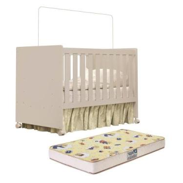 Imagem de Berço Mini Cama Katatau Flex com Colchão D18 de 10cm - Reller Móveis, 