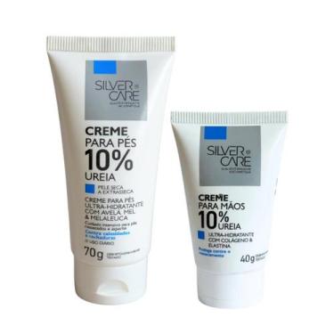 Imagem de Kit Creme Hidratante de Mãos + Creme Hidratante de Pés Ureia - SIlver 