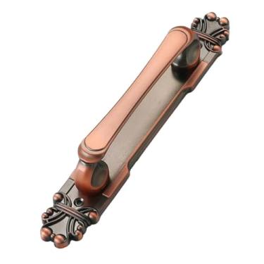 Imagem de Maçaneta de porta deslizante de madeira antiga exposta, puxador e empurrador para móveis, armários, gavetas, guarda-roup