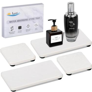 Imagem de Conjunto de bandejas de pedra absorvente de água Lyxel para pia (4 uni