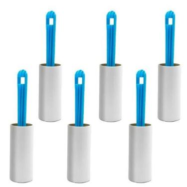 Imagem de Kit 6 Removedor De Pelos Adesivo Giratório 60 Folhas 20cm - Gici Tools