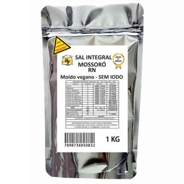 Imagem de Sal marinho moído integral vegano, sem iodo 1Kg - RF