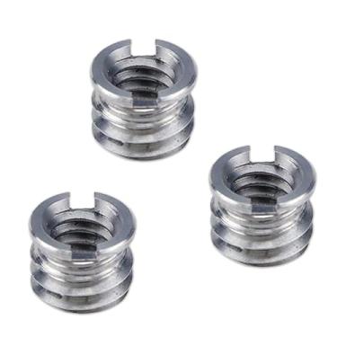 Imagem de Danger Buddies 1/10.2 cm-20 fêmea para 3/20.3 cm-16 macho parafuso adaptador redutor bucha conversor para câmera DSLR filmadora tripé monopé cabeça esférica suporte de luz de vídeo (3 peças)