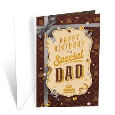 Imagem de Prime Greetings Cartão de aniversário do pai, feito nos EUA, cartolina grossa com envelope premium embalado em um envelope de apresentação reutilizável, ecológico, 12,7 cm x 19,7 cm