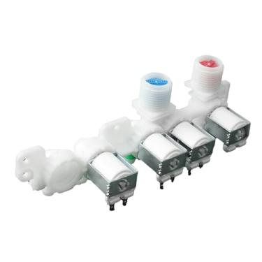 Imagem de Válvula de entrada de água DC97-15459Q atualizada compatível com máquina de lavar Samsung WA52DG5500AW WA55CG7100AWUS WA52A5500AW/US WA54CG7150AWA4 WA52A5500AC/US substitui AP7187126 PS16735204 EAP167