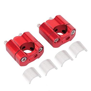 Imagem de Grampos de Riser de Guidão Precisos para Motocicleta 22 Mm/28mm, Adaptador Montagem Liga Alumínio CNC, GoldredBlackGrayBluesilver, Design Versátil para UM, Força Superior e Durabilidade, (Vermelho)
