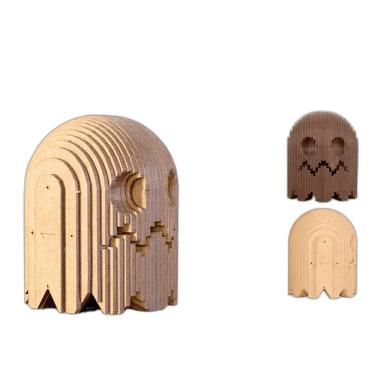 Imagem de Cabeça 3D Fantasma Pacman Ghost Decoração Ornamento Enfeite