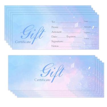 Imagem de Vales de presente em branco, vales de presente, cartões de 5,9 x 15,9 cm, vales de presente, para salão de beleza, spa, restaurante, aniversário, cliente, suprimentos para casamento, noiva (pacote com