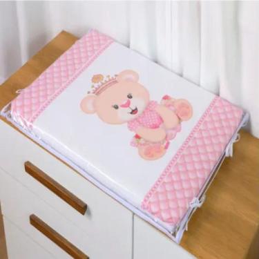 Imagem de Trocador de Fraldas Sublimado com Capa Plástica Bebê Menina Menino Pad