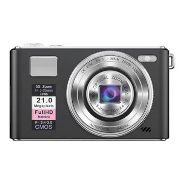 Imagem de BaotyJie Câmera digital de brinquedo com resolução de 48 megapixels, câmera gravadora para meninos e meninas, 5x, acessórios resistentes para shows e, Preto