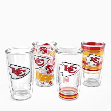 Imagem de Tervis NFL Kansas City Chiefs - Copo de viagem com isolamento térmico de parede dupla sortido feito nos EUA mantém as bebidas frias e quentes, 473 ml,