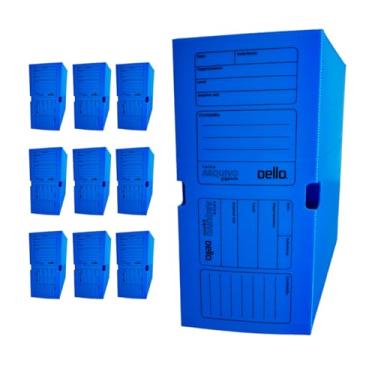 Imagem de Dello - Caixa Arquivo Morto Polidello Gigante Azul - Pacote com 10 unidades