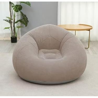 Imagem de Poltrona Puff Inflável Descanso Casa Veludo Preguiçoso