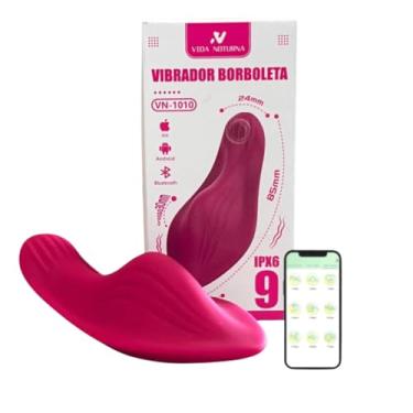 Imagem de Vibrador de Calcinha Borboleta Controle App Bluetooth Celular Massageador Feminino