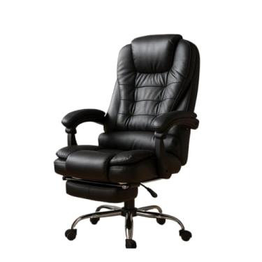 Imagem de Cadeira Presidente Com Massagem Dupla E Apoio Para Os PéS - Sistema De Relaxamento Completo,(PRETA)