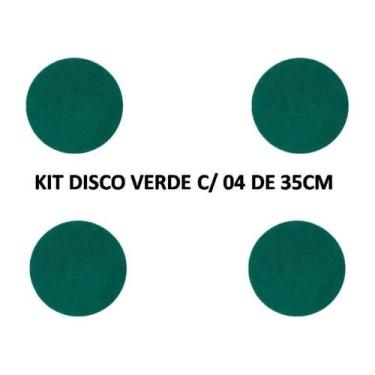Imagem de 4 Disco Verde BRITHIS 350mm Limpeza Piso com Enceradeiras  - British, 